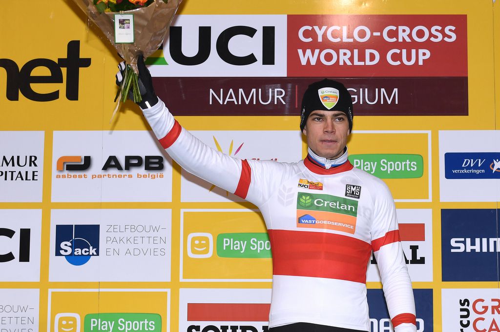 Wout Van Aert (Crelan-Vastgoedservice) leads the World Cup standings