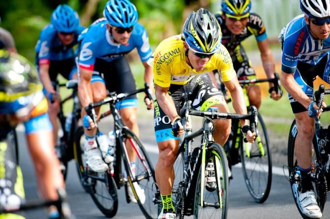 Race leader Julian Arredondo Moreno (Team NIPPO - De Rosa) at Langkawi