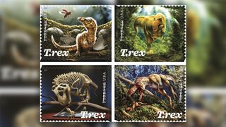 The U.S. Postal Service celebrates &lt;i&gt;T. rex&lt;/i&gt; with a new series of stamps.