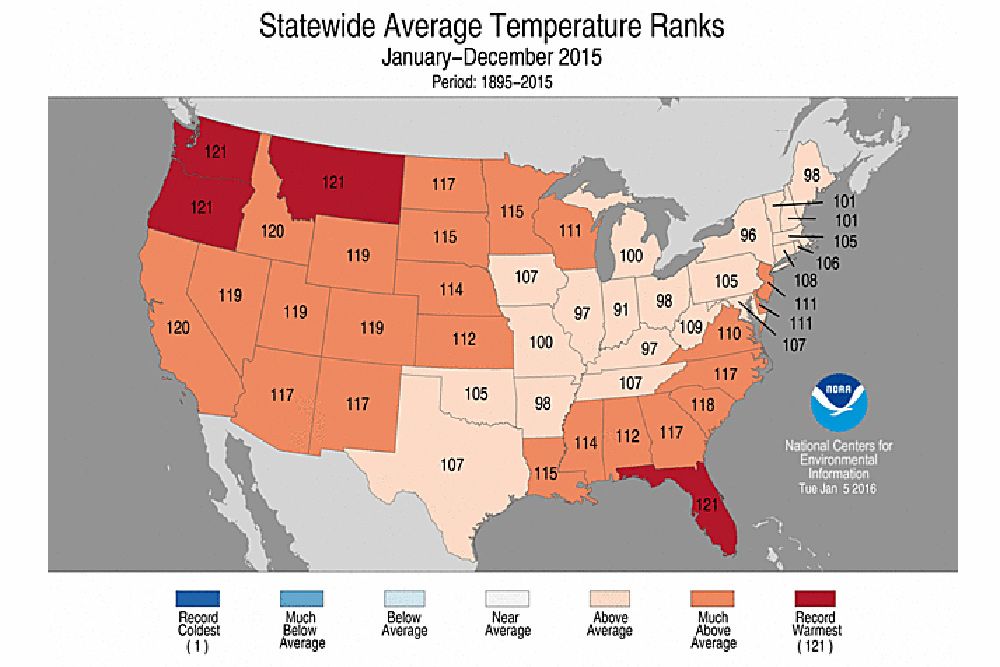 Statewide Average Temperature graphic