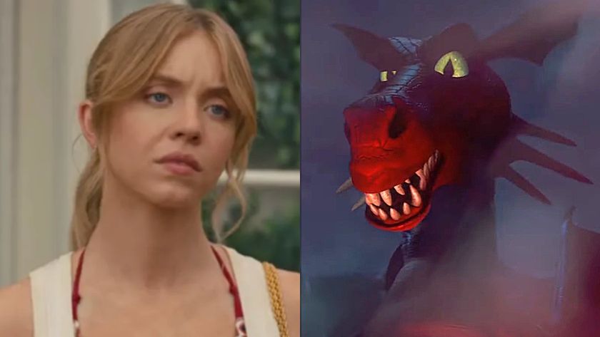 Sydney Sweeney in Anyone But You and Dragon from Shrek.