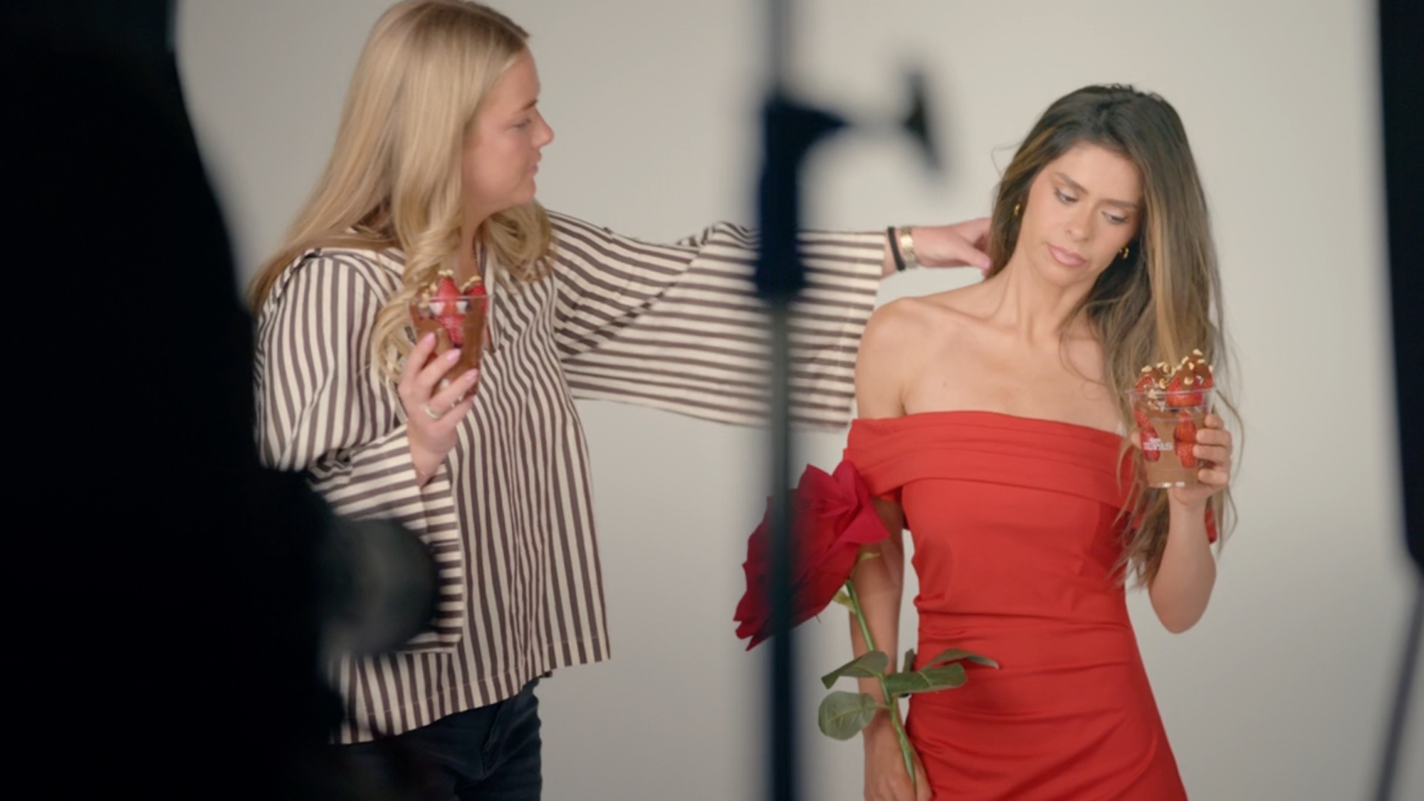 Taylor Frankie Paul is shown at a photo shoot for The Bachelorette on The Secret Lives of Mormon Wives.