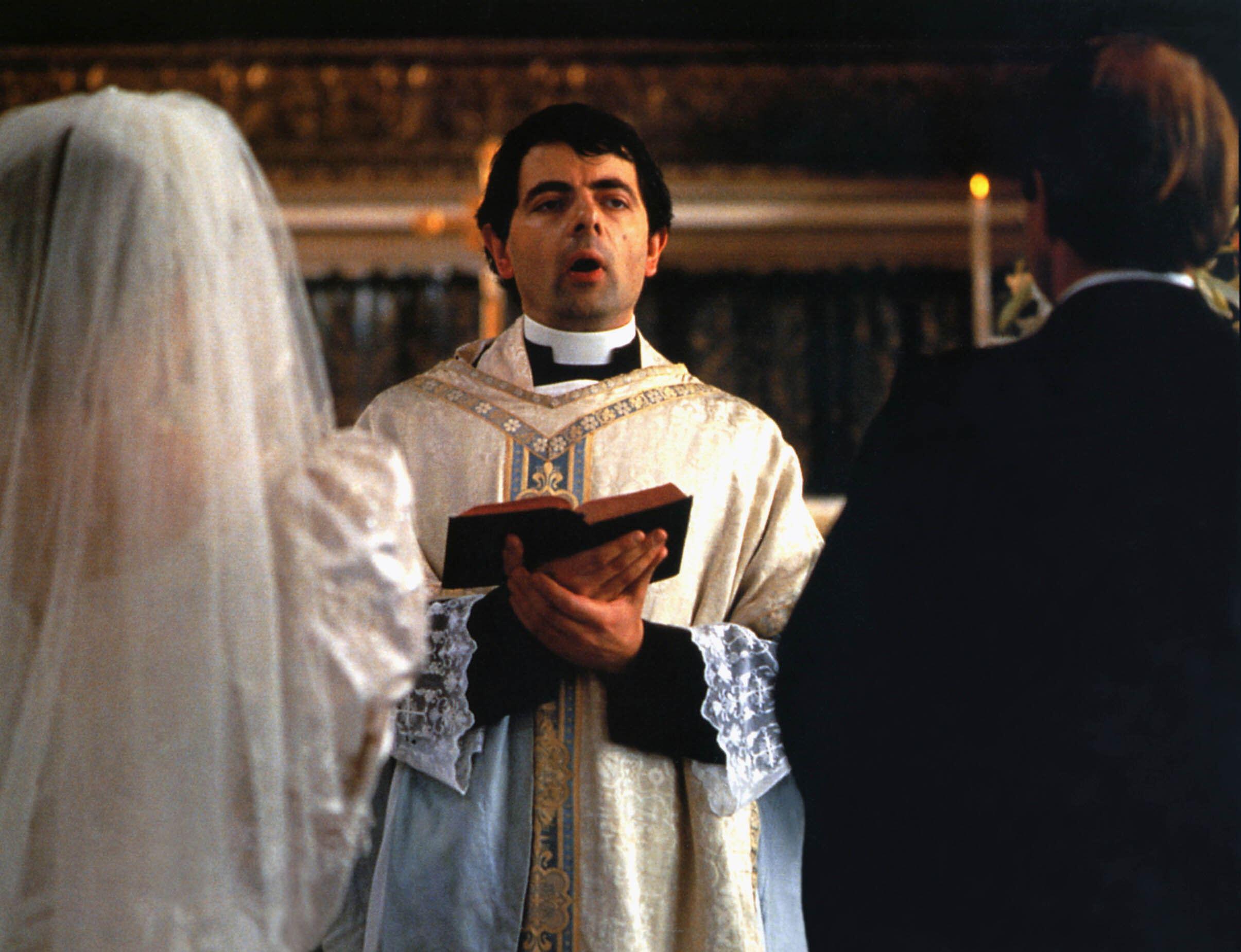 Rowan Atkinson in Four Weddings and a Funeral