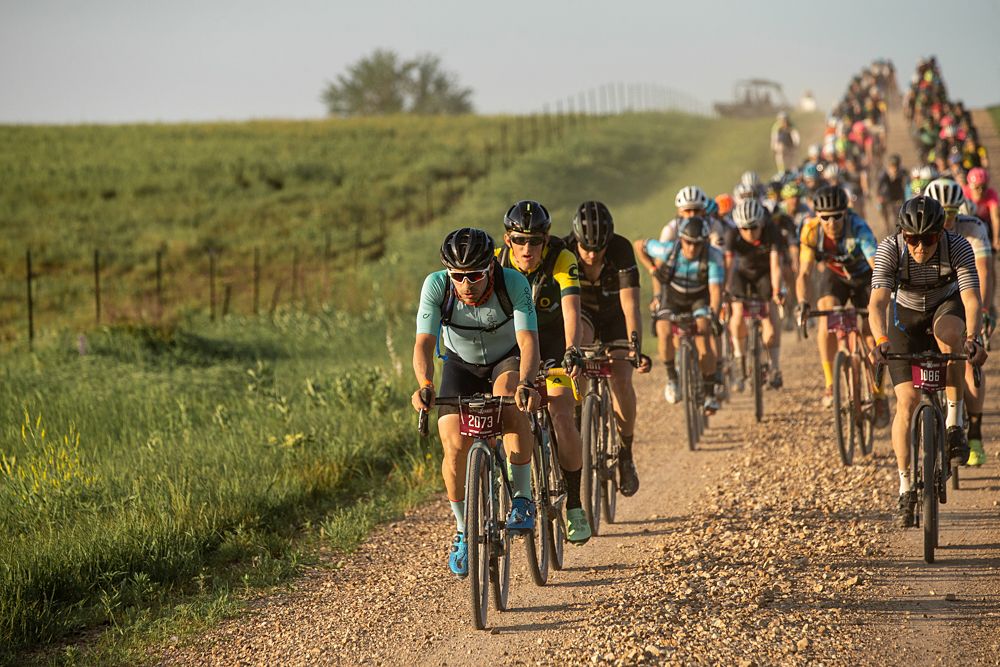 Chef Matt Accarrino was at the front of the race in the opening miles until a fall and broken collarbone ended his day.