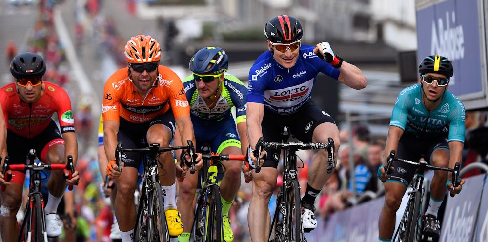 Andr&eacute; Greipel (Lotto Soudal) wins stage 2 of the Belgium Tour