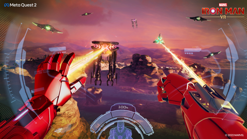 Iron Man VR screenshot from the Meta Quest 2