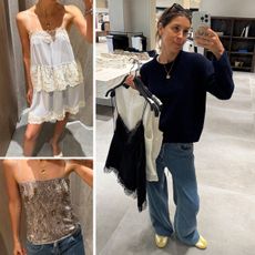 Woman in zara clothes