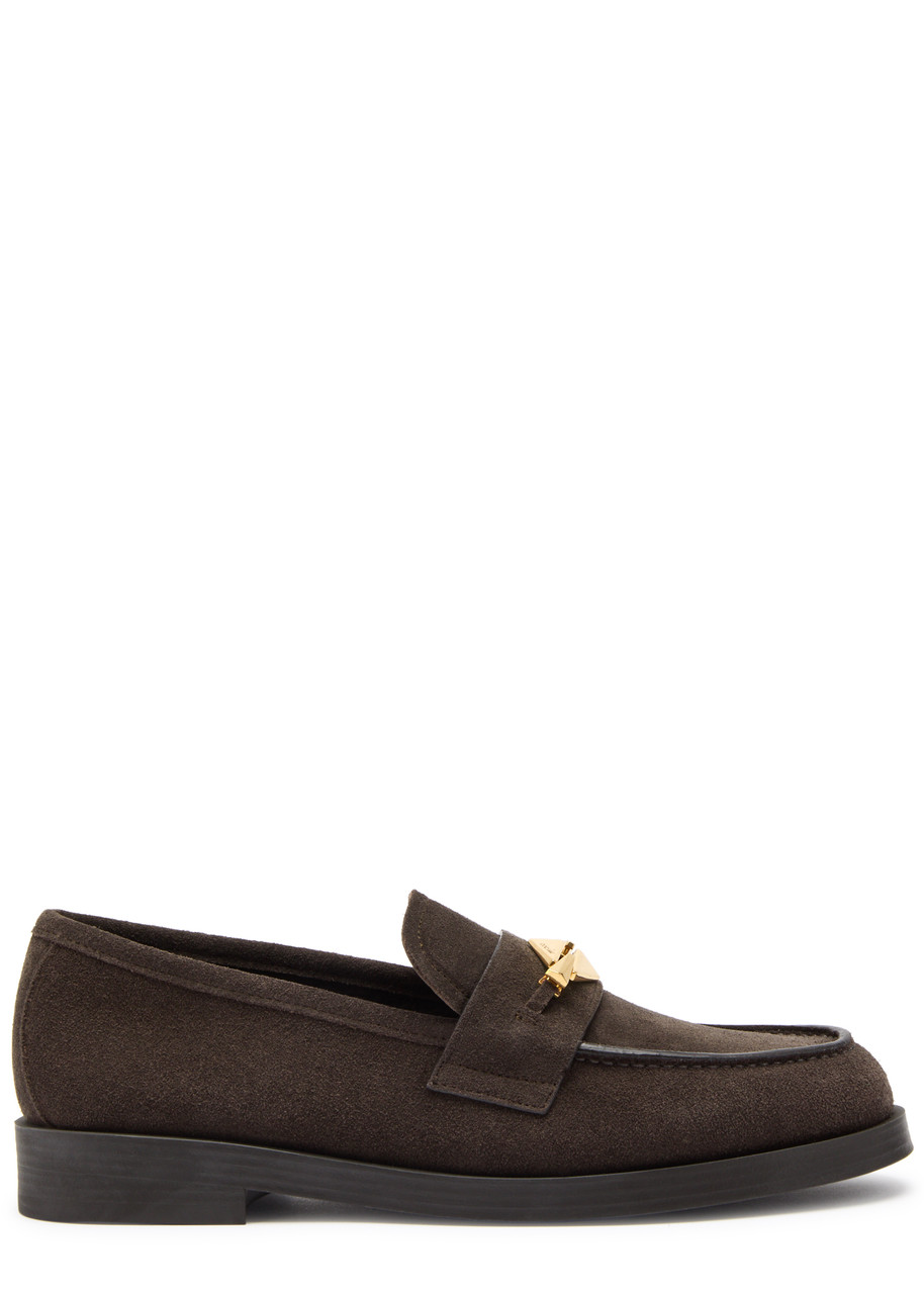 Maddie Diamond Suede Loafers