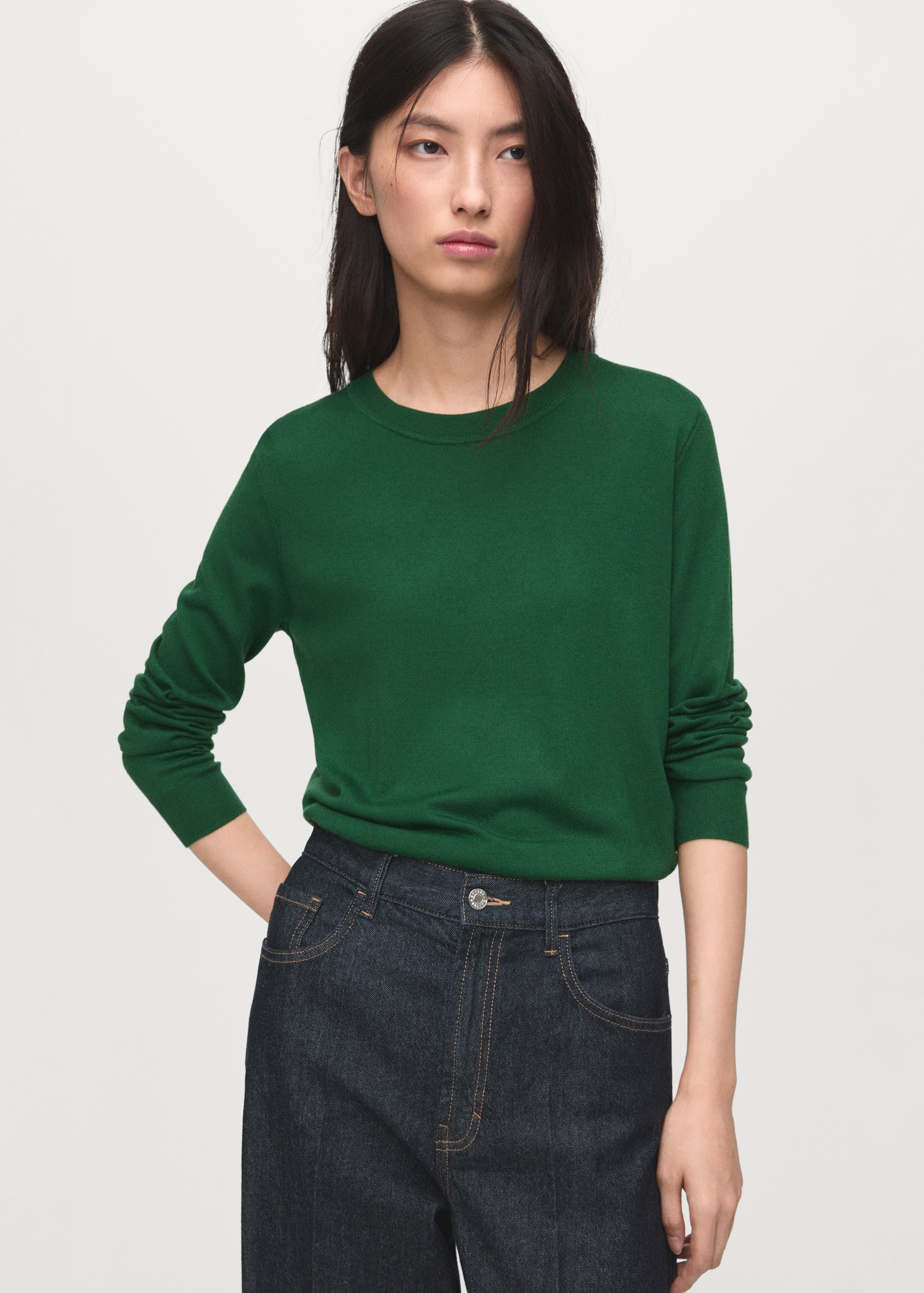 Fine-Knit Crew-Neck Sweater - Women | Mango Usa