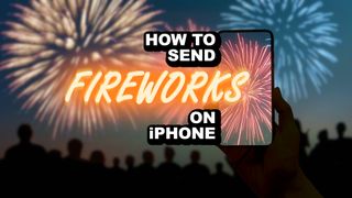 How to send fireworks on iPhone banner with fireworks lit up like sparks