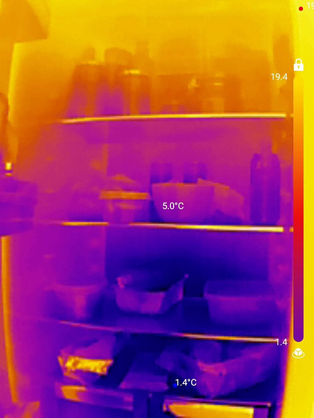 A photo taken with the TOPDON TC001 thermal lens attached to a Google Pixel 7 Pro