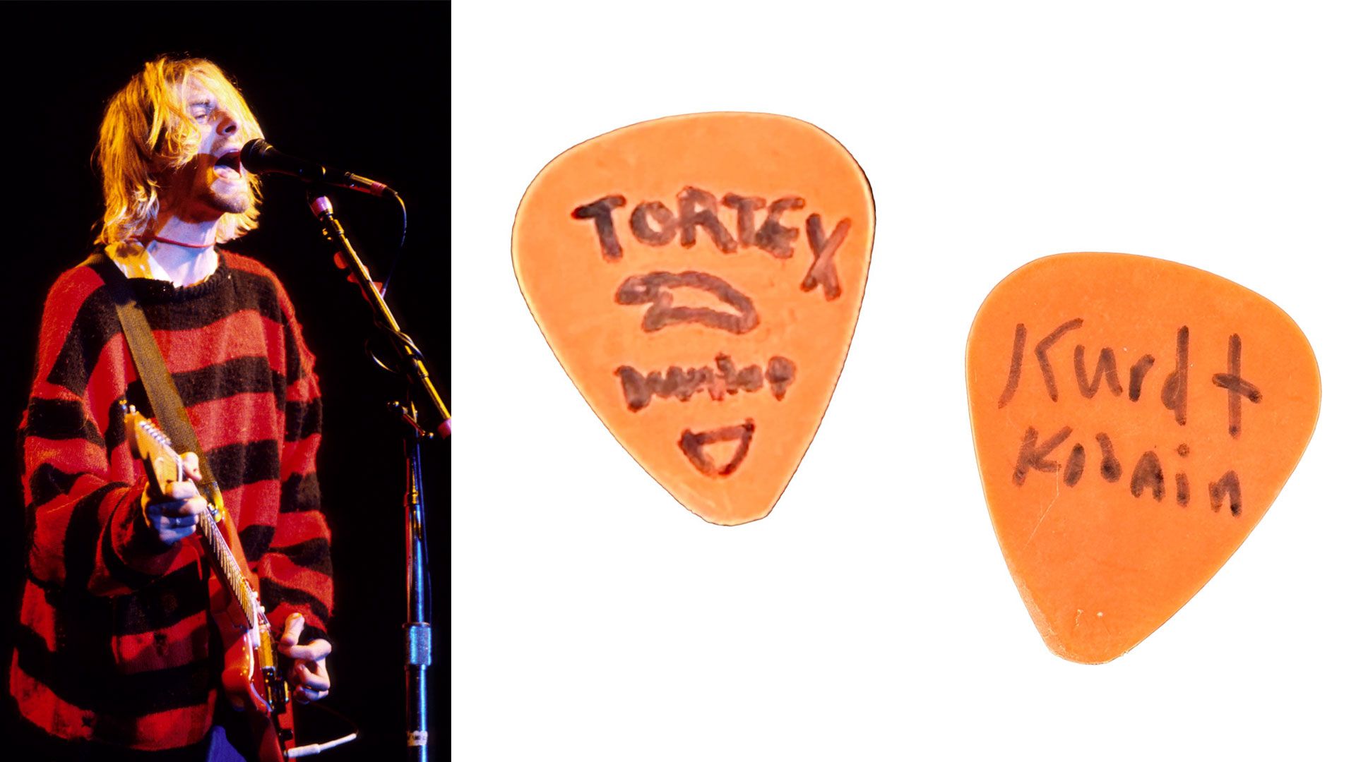Kurt Cobainsigned guitar pick sells for over 14,000 Guitar World