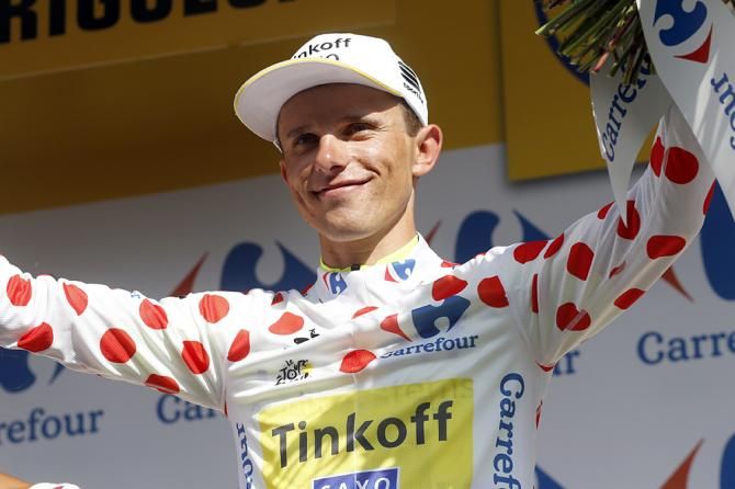 Rafal Majka (Tinkoff-Saxo) in the polka-dot jersey