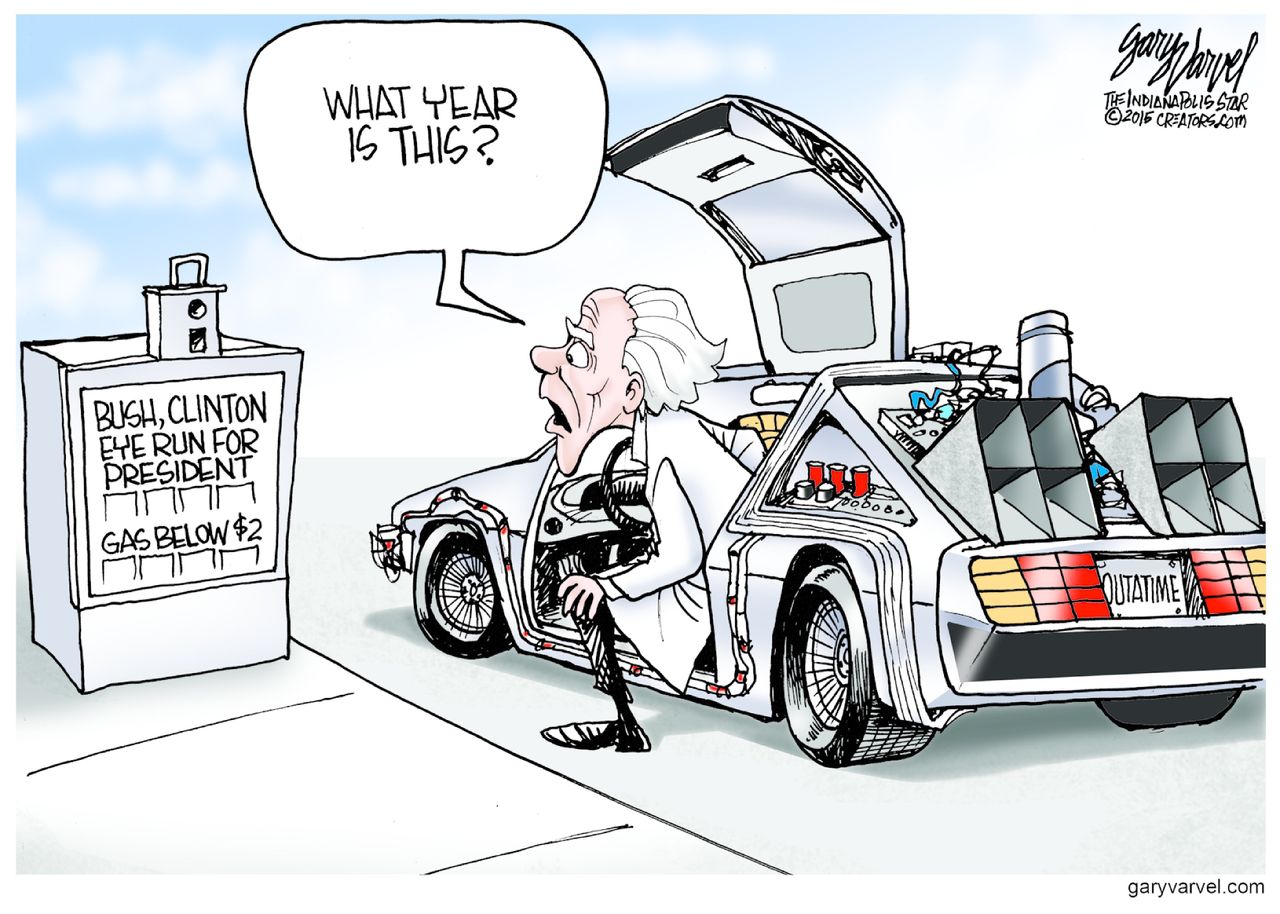 Editorial cartoon U.S. GOP gas prices