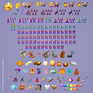 This image from Emojipedia shows all 230 approve emojis for 2019.
