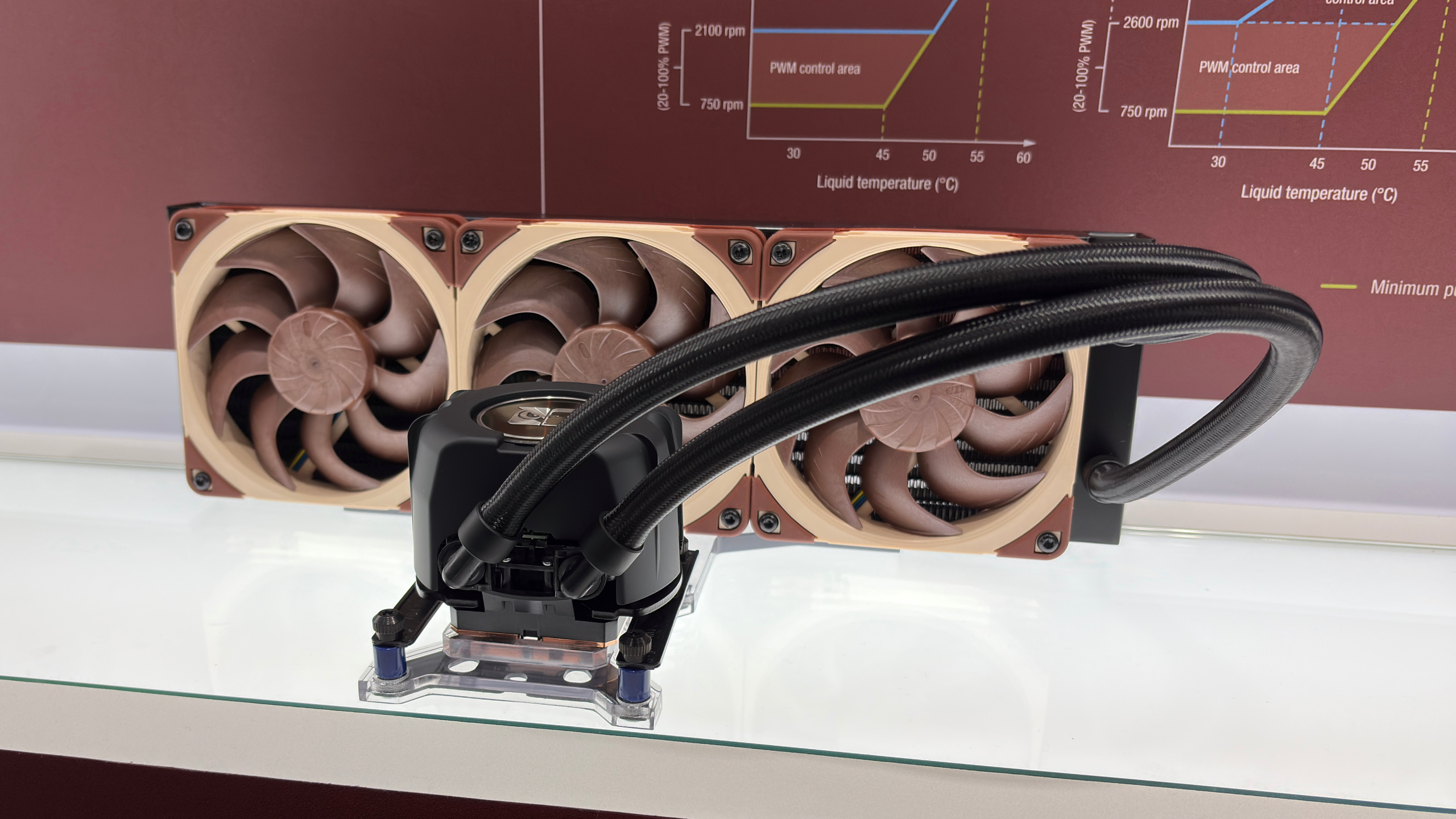 A Noctua NL-LC1 AIO liquid cooler at Computex 2026.