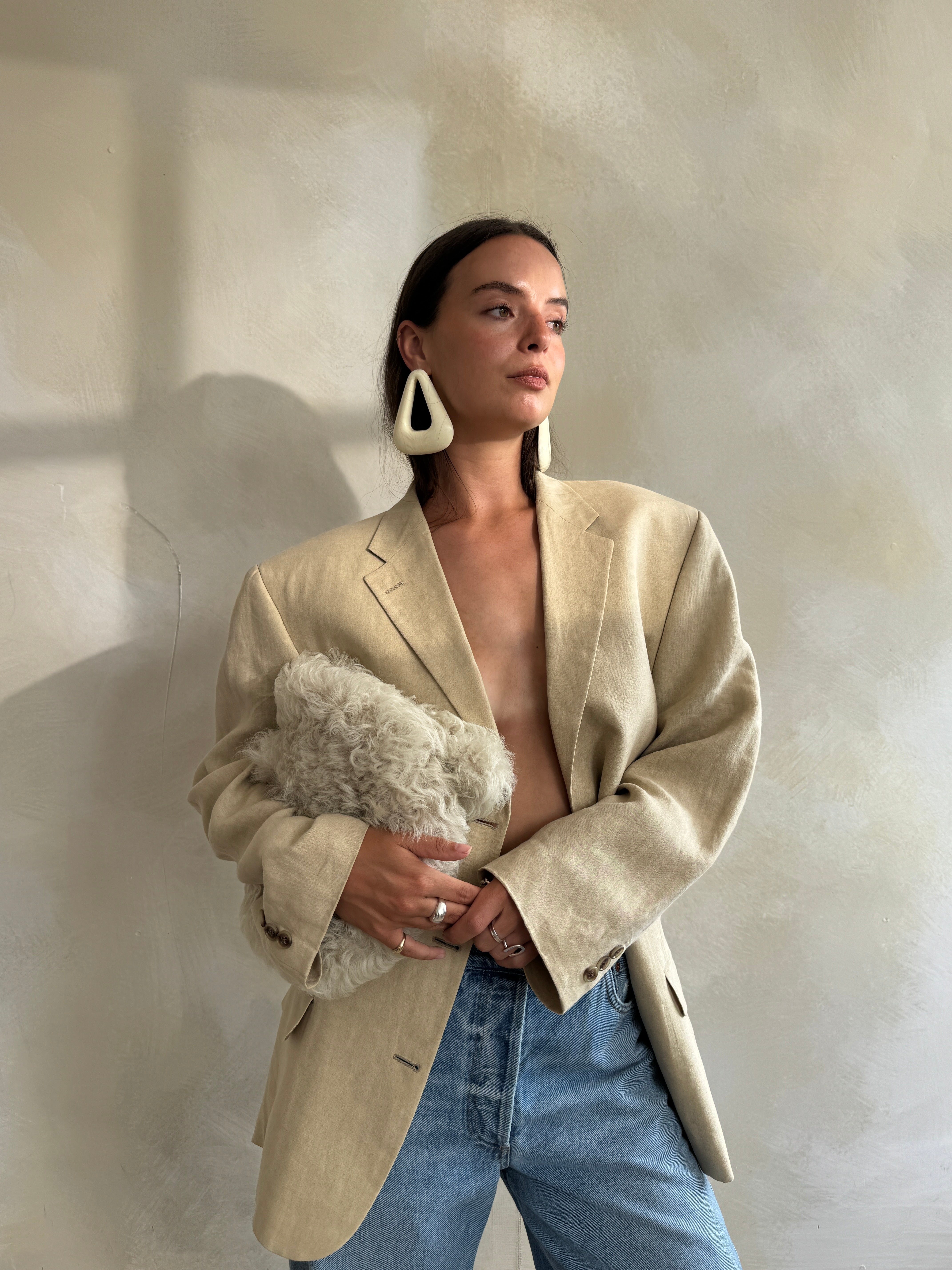 Vintage Beige Blazer | Uk14-16