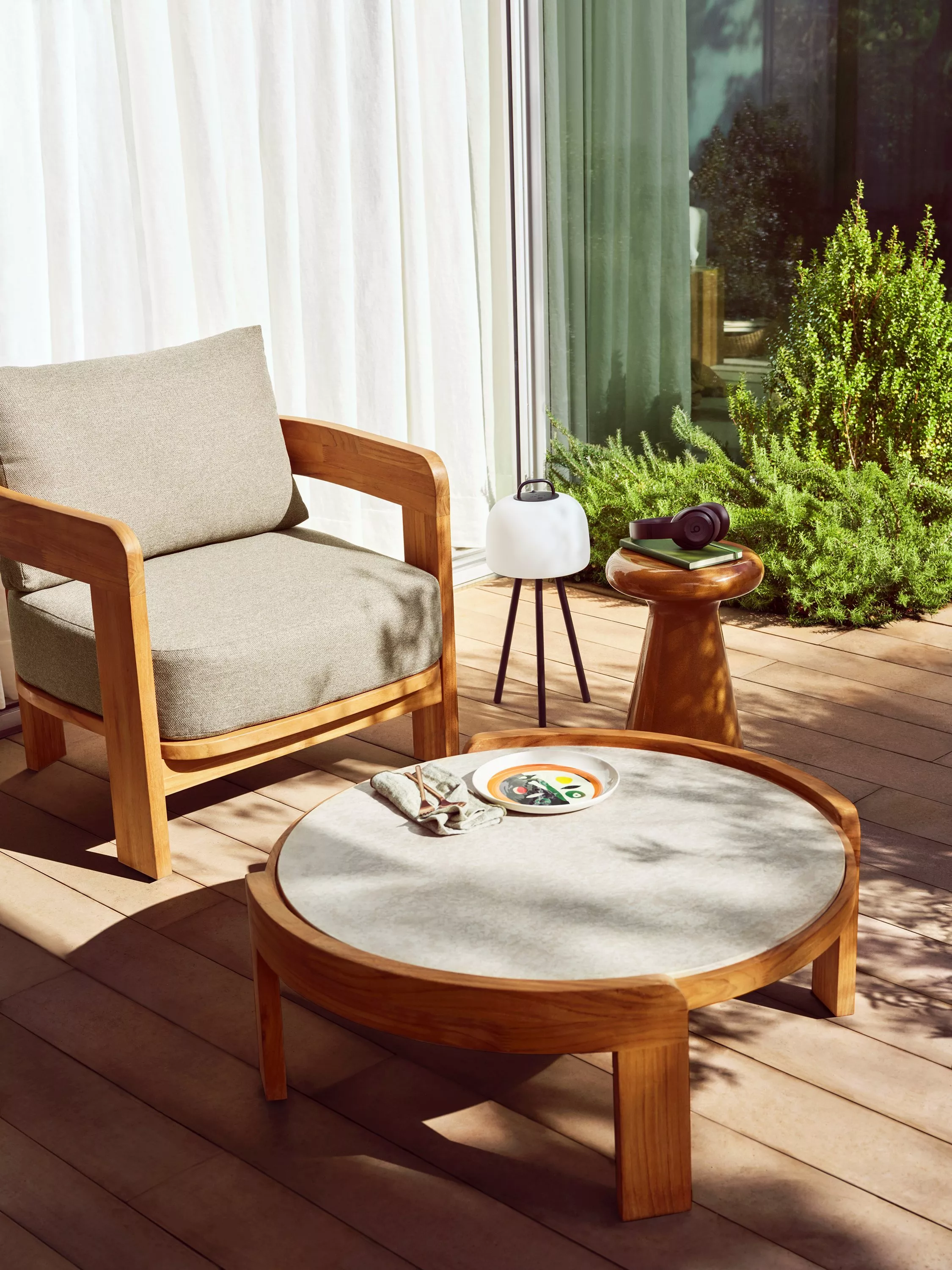 John Lewis Terra Teak Wood Garden Lounge Chair