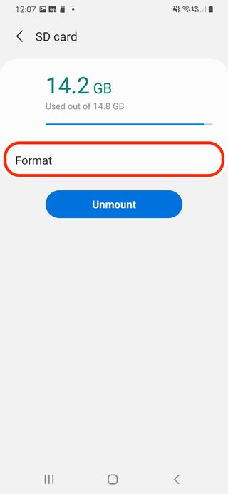 How to format an SD card on Samsung
