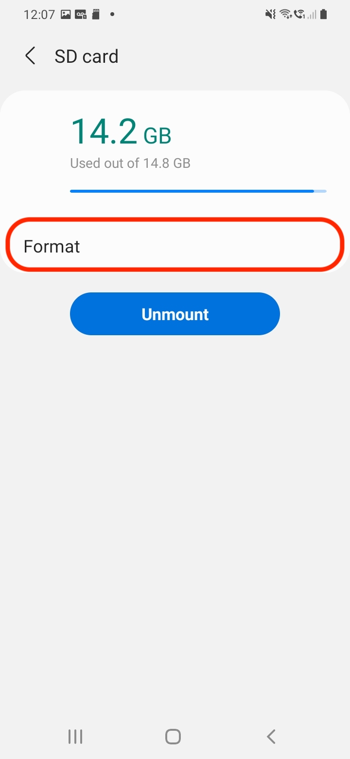 How to format an SD card on Samsung