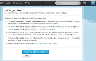 Deactivate Twitter Account