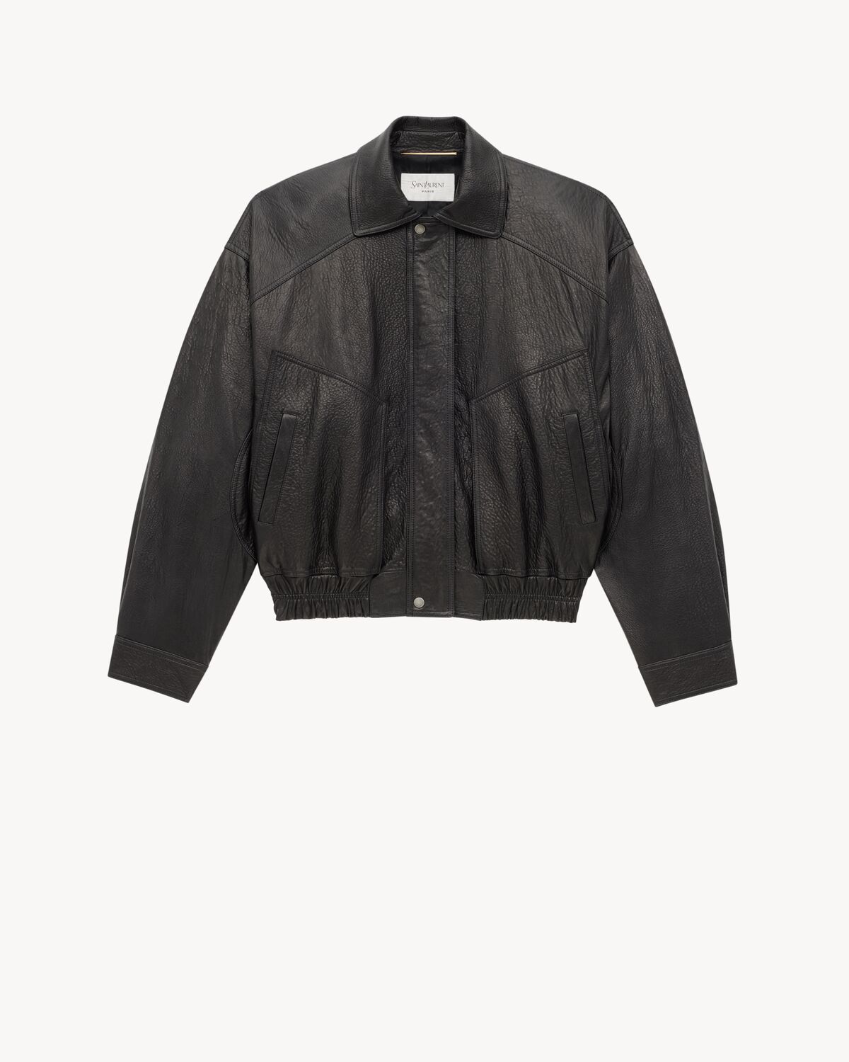 Women's Bomber Jacket in Lambskin in Black