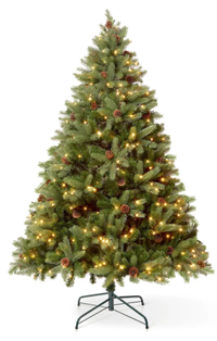 Lighted Artificial Pine Christmas Tree - £136.99 (Save 24%) | Wayfair