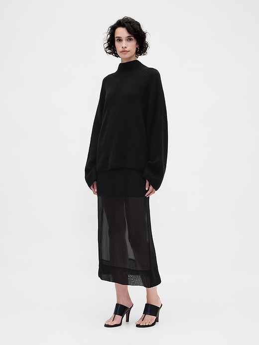 Sheer Organza Maxi Skirt