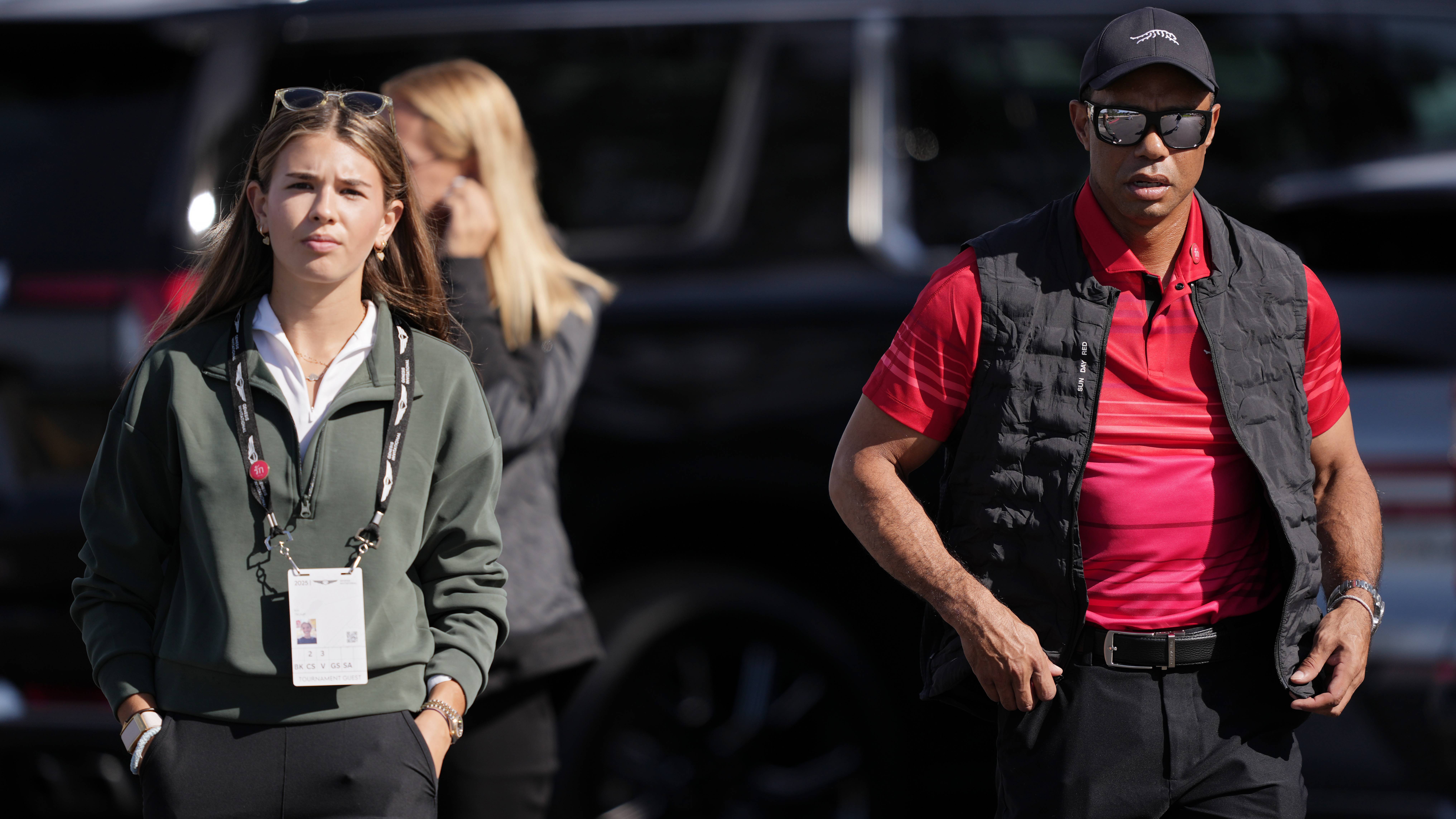 Kai Trump with Tiger Woods