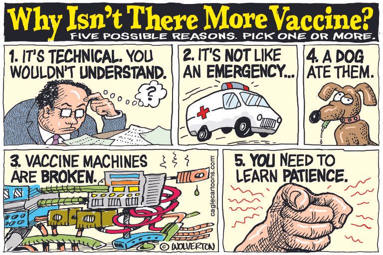 Editorial Cartoon U.S. covid vaccine supply