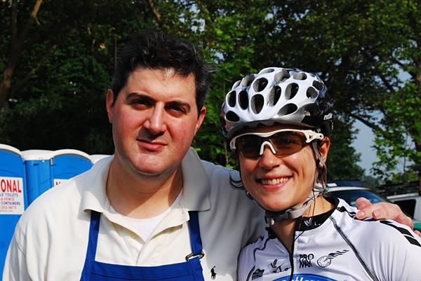 The Peanut Butter &amp; Co. sponsor poses with rider Kat Carroll.