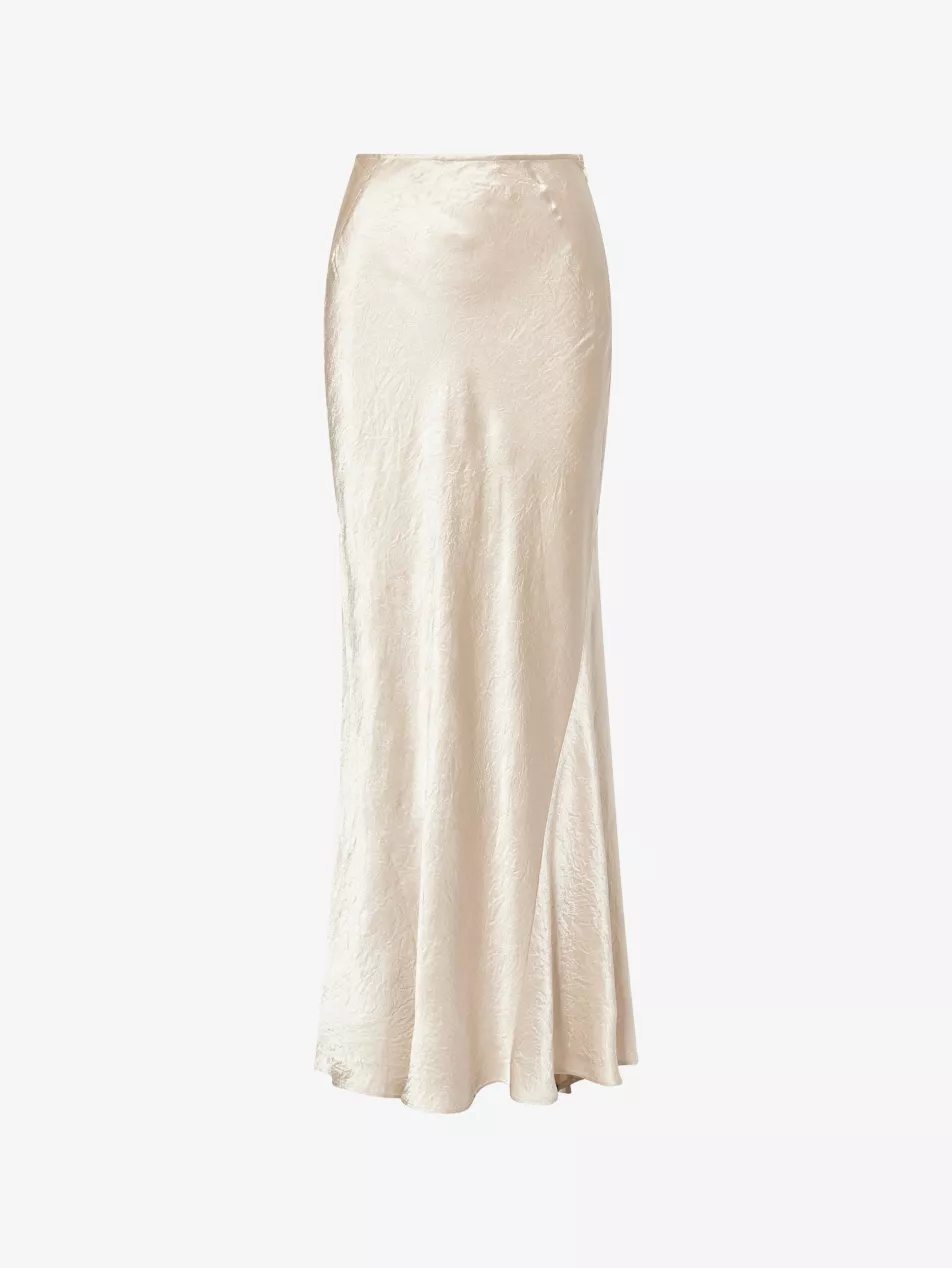 Breanna Crinkle Satin Maxi Skirt - 6
