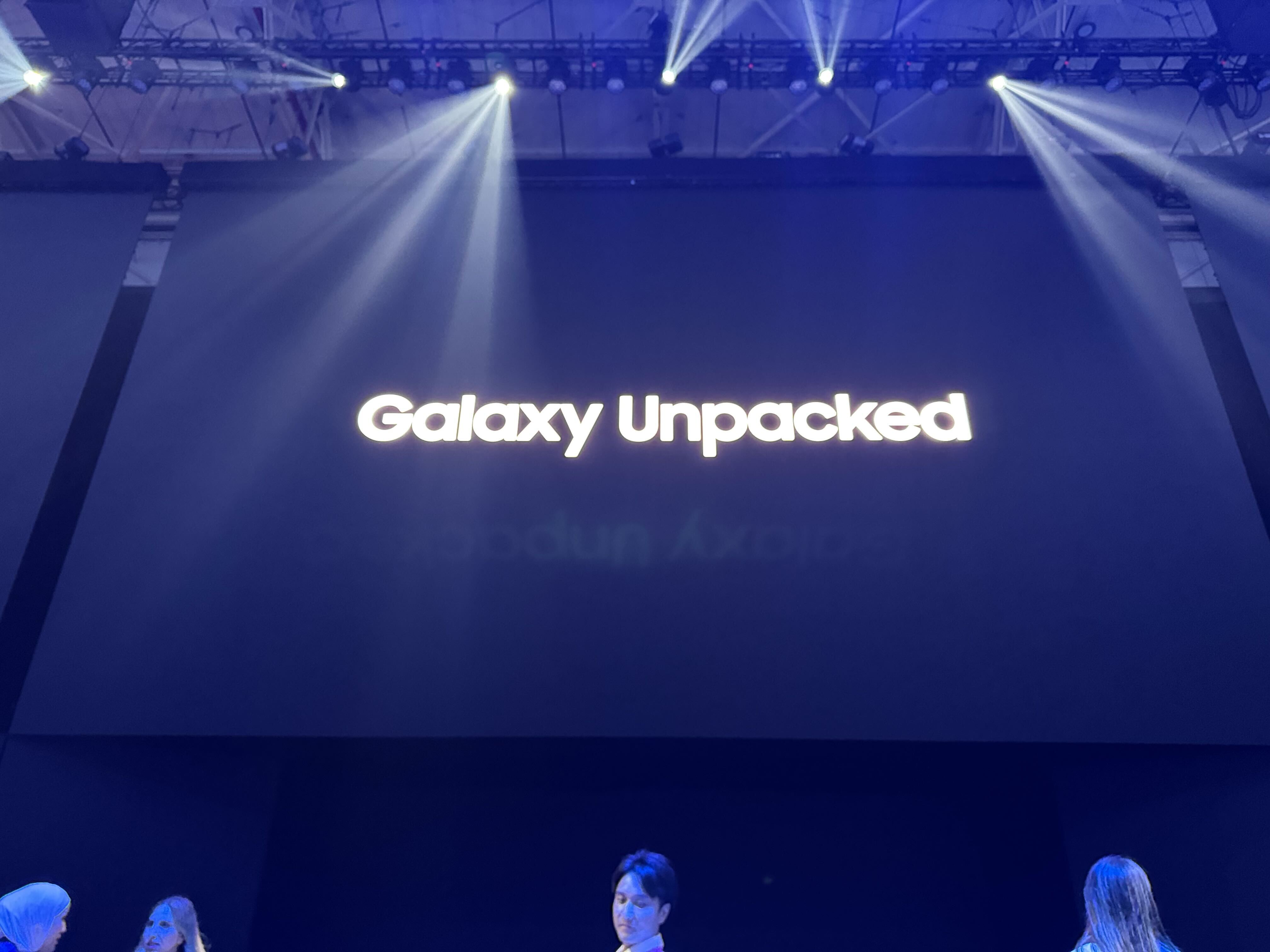 Inside at Galaxy Unpacked event in new york