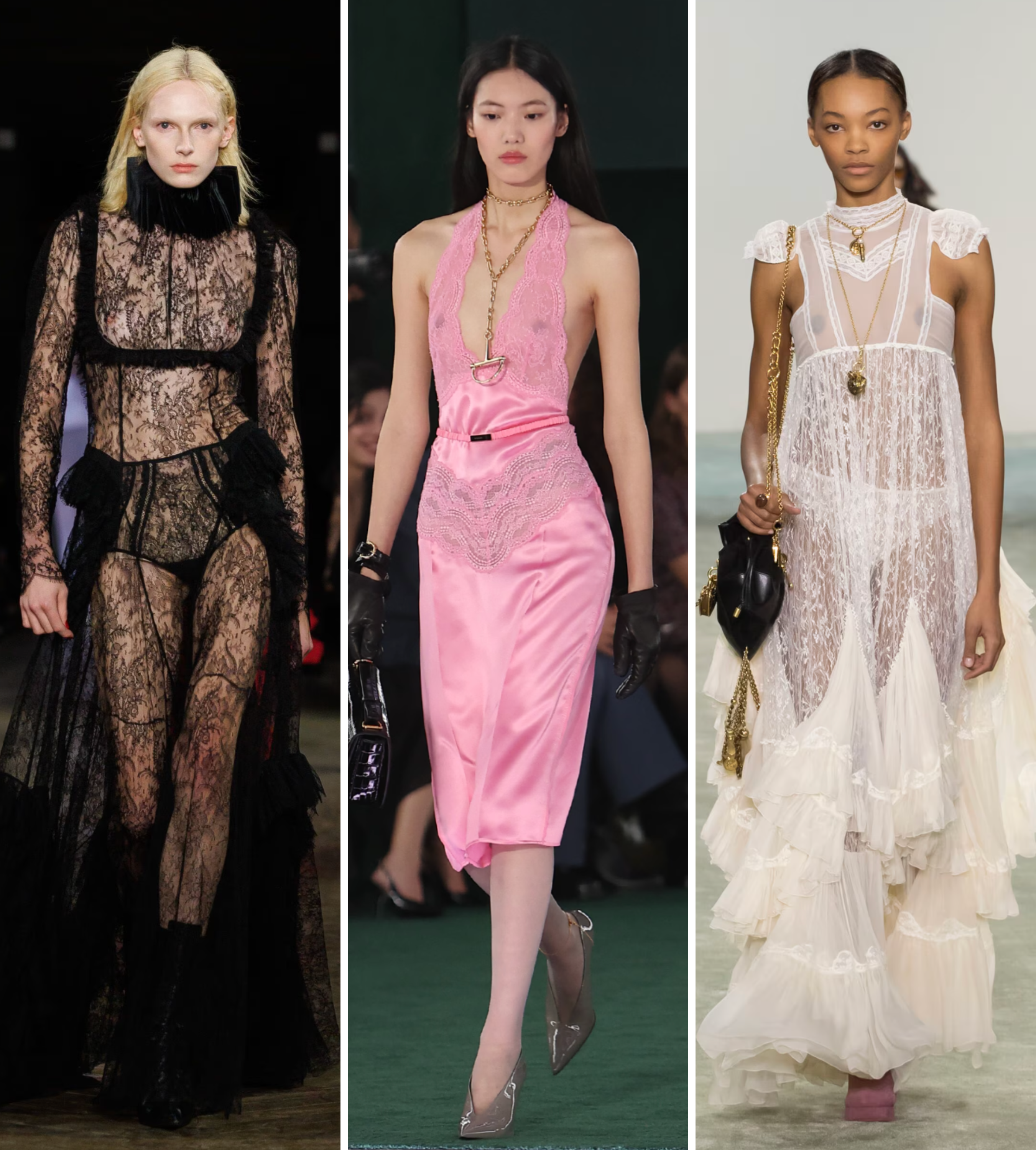 A whole lot of lace dress trend A/W25 - McQueen, Gucci, Chlo&amp;eacute;