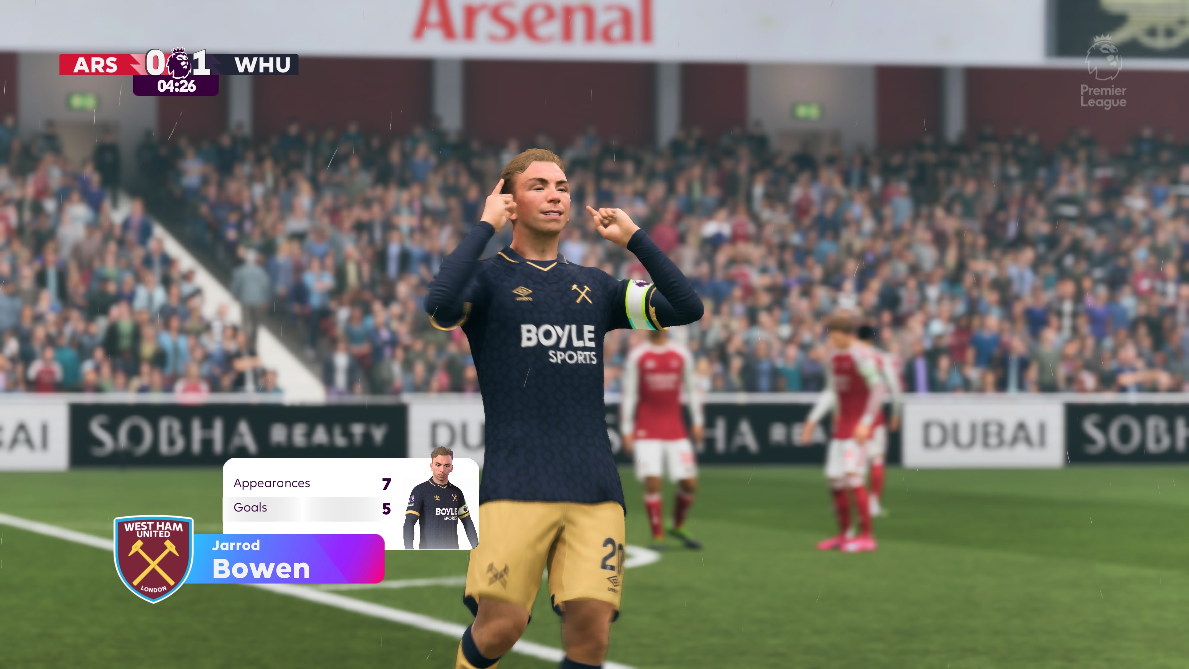 Jarrod Bowen scores for West Ham in EA Sports FC 26