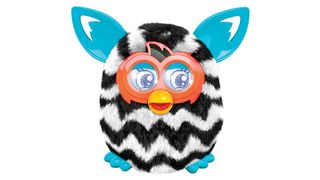 A close-up of the Furby toy