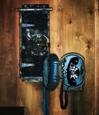Telephone on wall