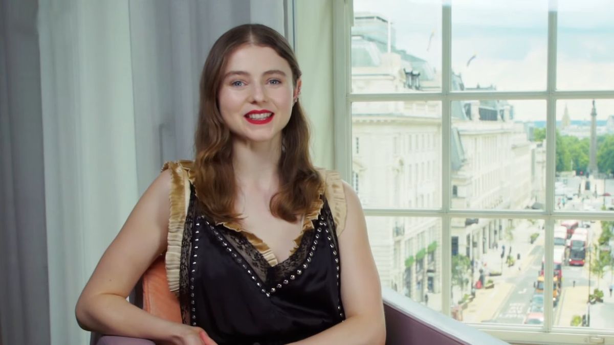 Thomasin McKenize being interviewed by Harper&#039;s Bazaar UK