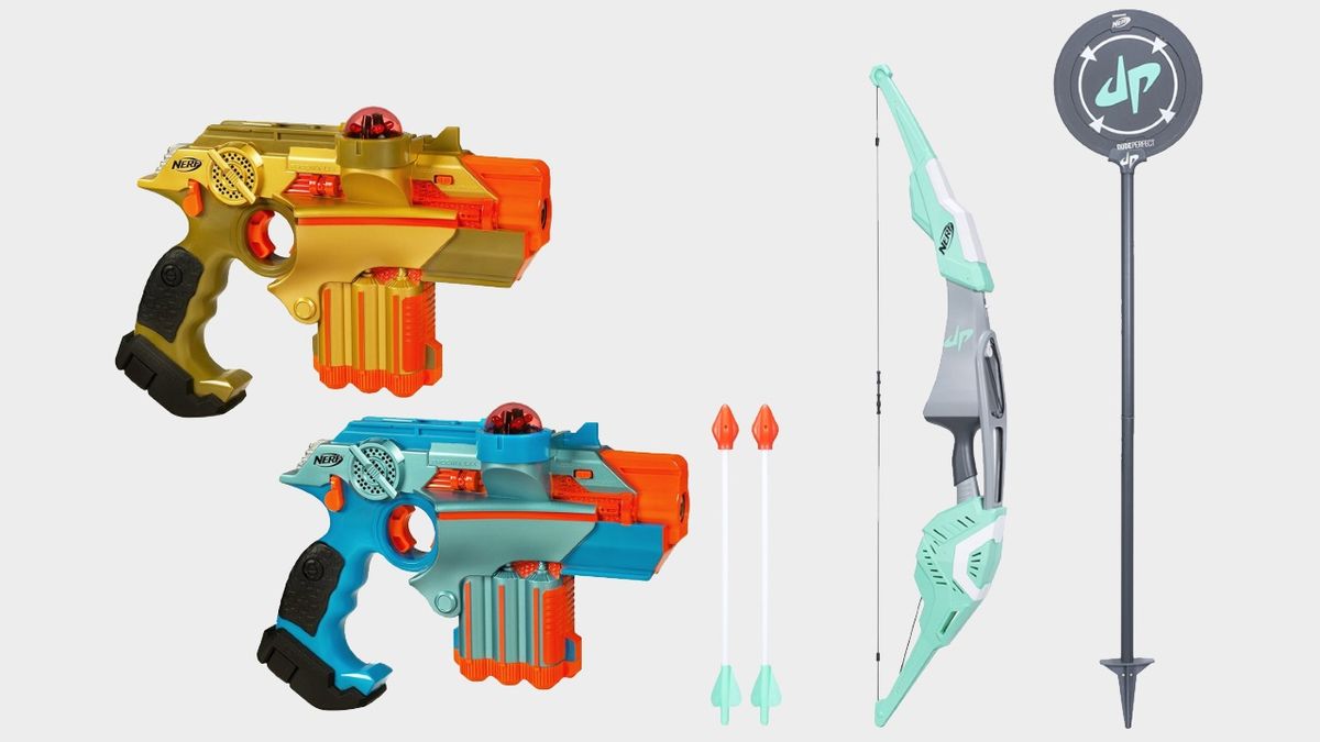 Be a kid again with a Nerf laser tag set or bow for less than $45 - that's 30% off - during Amazon Prime Day