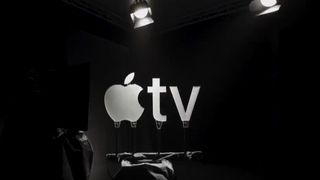 Apple TV logo making of showing a real glass logo design