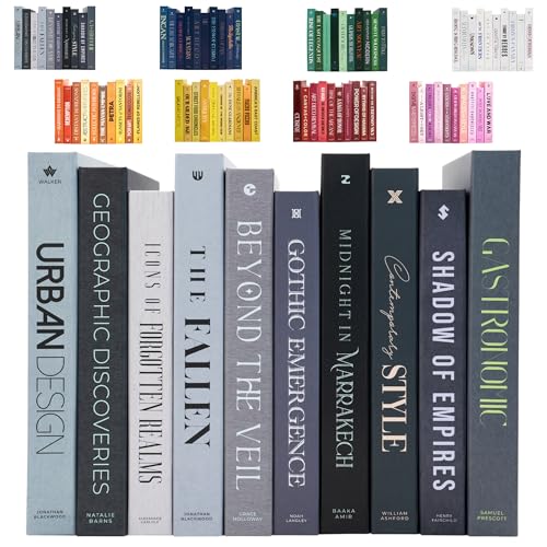 Decorative Books | Black 10 Book Set With 3 Sizes | Preassembled With Hidden Storage | Perfectly Stackable for Easy Home Staging | Book Decor to Elevate Your Space | Home Decor Made Simple!