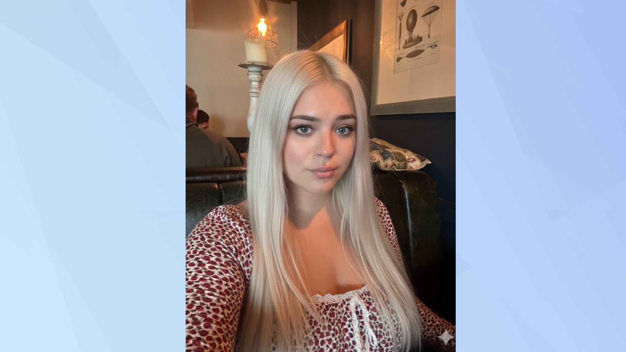 Gemini Nano Banana platinum blonde hair AI image