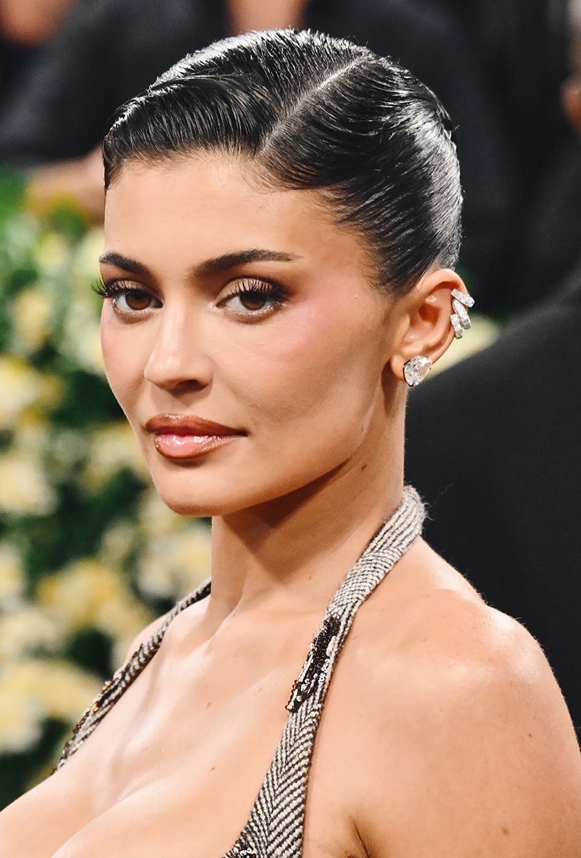 Kylie Jenner with victory rolls hairstyle at Met Gala 2025