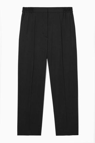 Tapered Elasticated Wool Pants