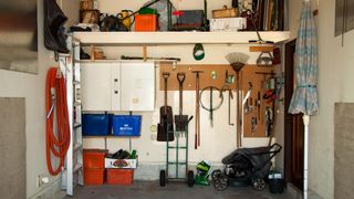 items inside a garage