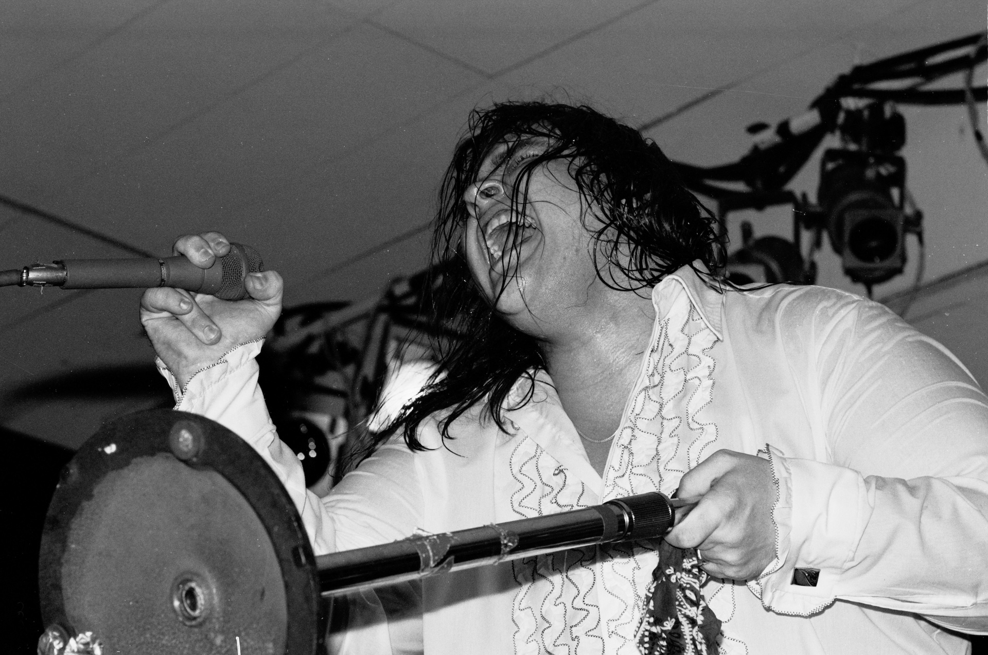 American musician Meat Loaf (born Marvin Lee Aday) performs onstage at My Father's Place nightclub, Roslyn, New York, November 22, 1977