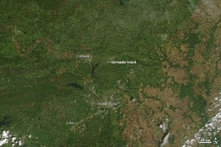 NASA Satellite Shows Tornado's Track in Arkansas