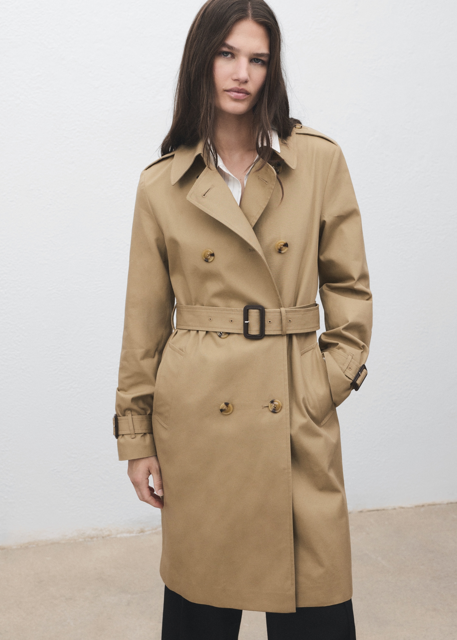 Classic Trench Coat With Belt - Women | Mango Usa