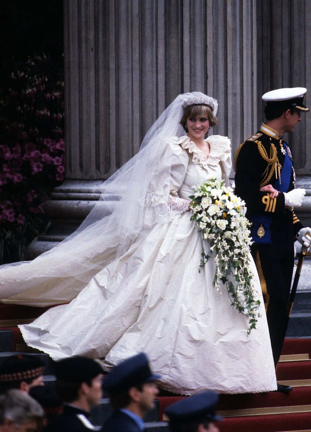 Princess Diana and Prince Charles on their wedding day