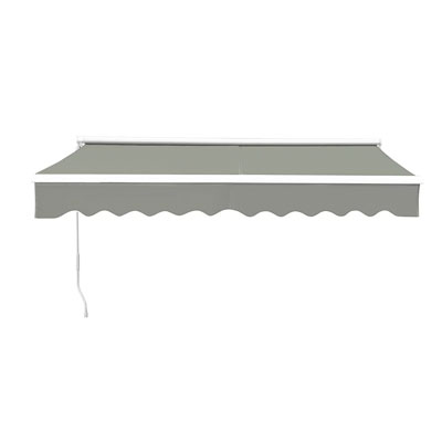 grey retractable awning